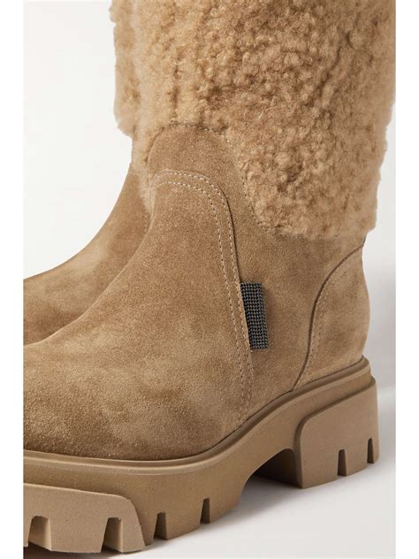 suede and shearling boots